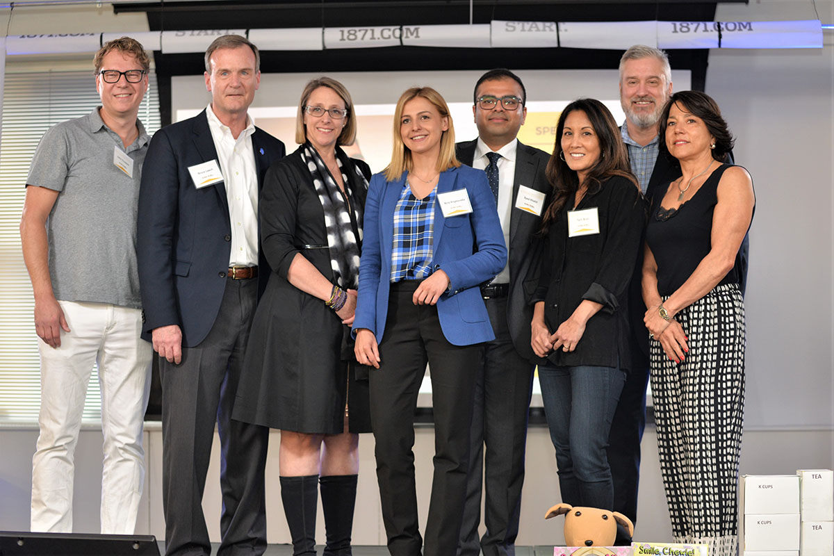 Eight judges at the Second Annual Purpose Pitch Competition Hosted by the Coleman Center